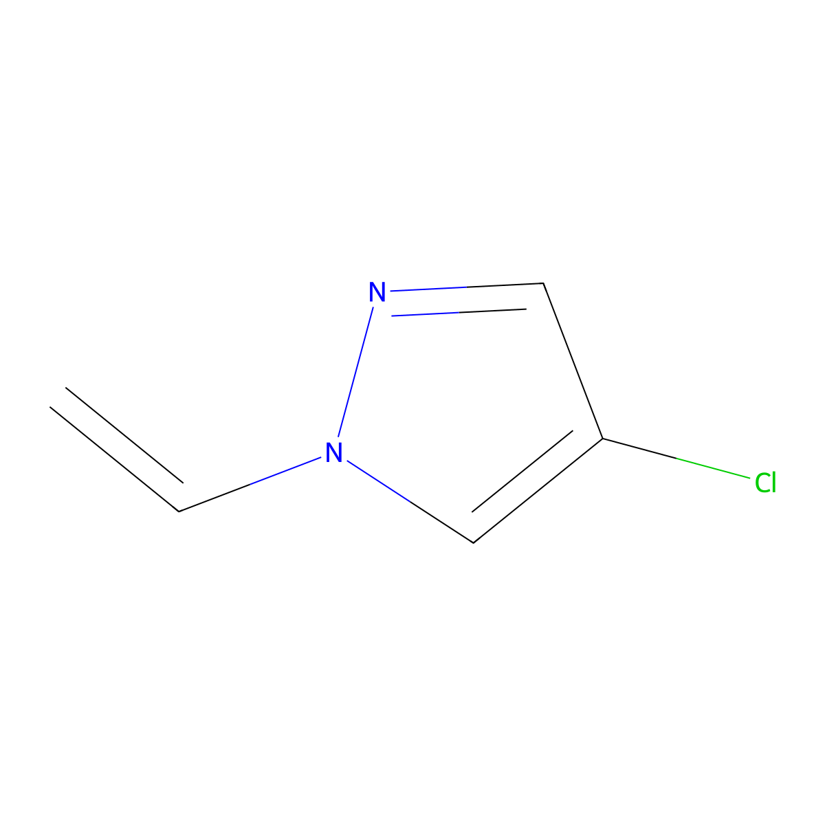4-chloro-1-vinyl-1H-pyrazole molecular structure, CAS 1219568-16-7