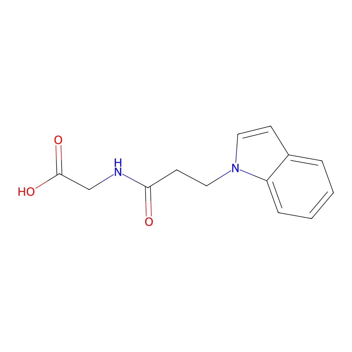 N-[3-(1H-indol-1-yl)propanoyl]glycine molecular structure, CAS 1219568-50-9