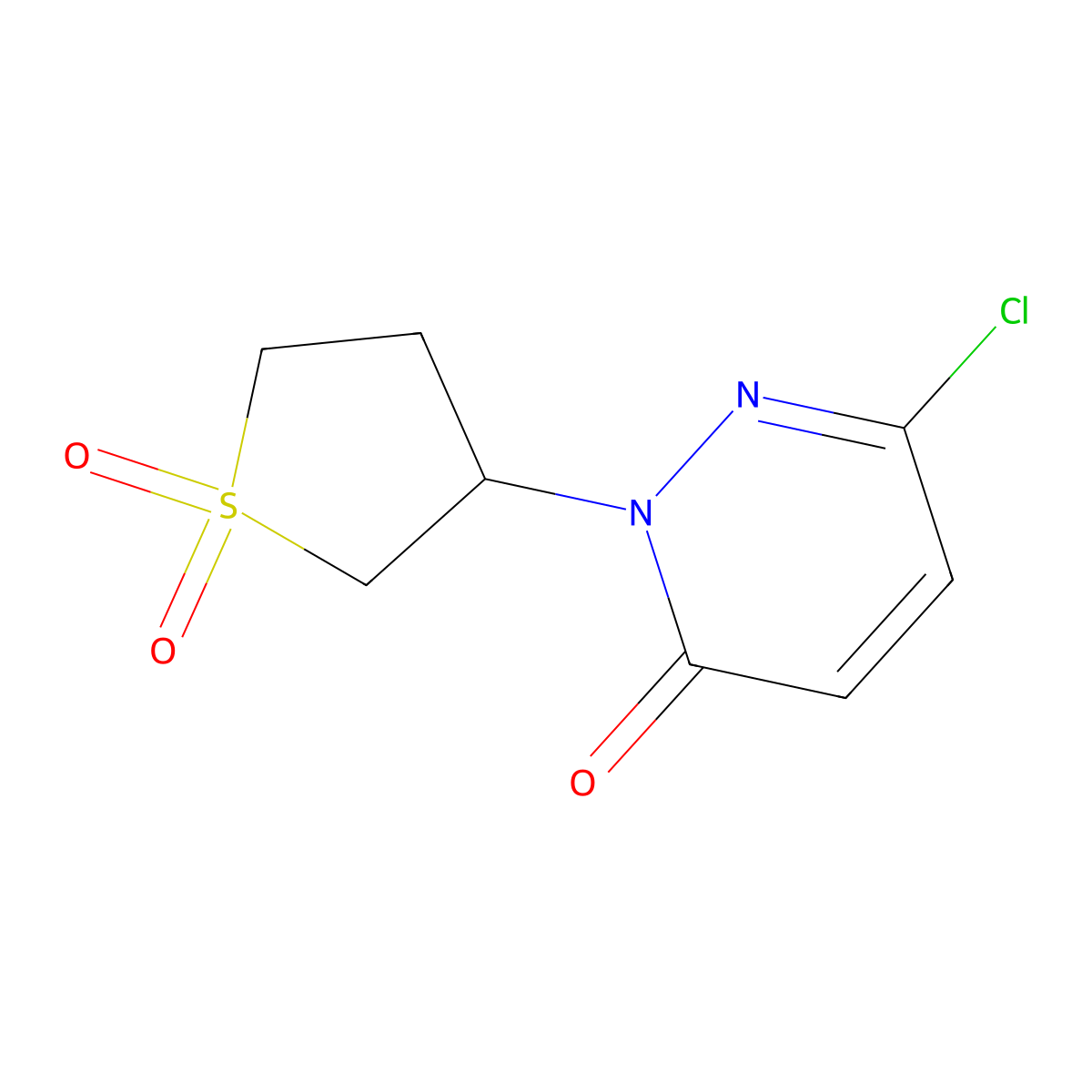 6-chloro-2-(1,1-dioxidotetrahydrothiophen-3-yl)pyridazin-3(2H)-one molecular structure, CAS 1219568-77-0