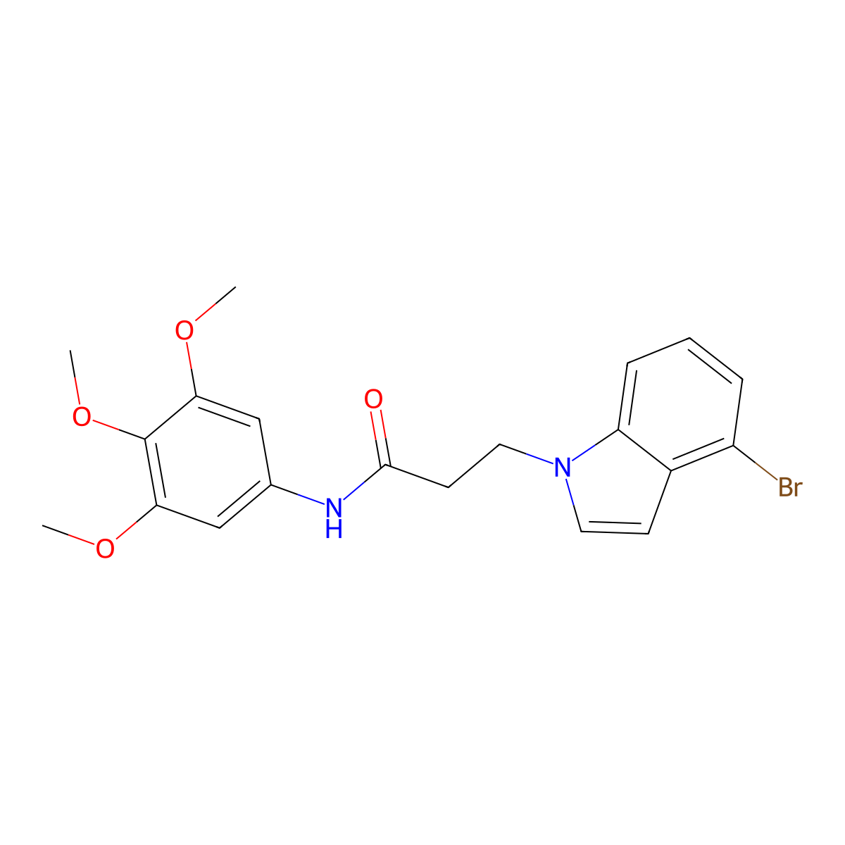 3-(4-bromo-1H-indol-1-yl)-N-(3,4,5-trimethoxyphenyl)propanamide molecular structure, CAS 1219568-82-7