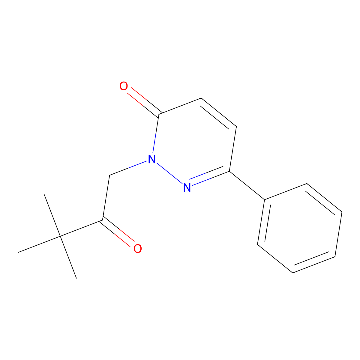 2-(3,3-dimethyl-2-oxobutyl)-6-phenylpyridazin-3(2H)-one molecular structure, CAS 1219569-29-5
