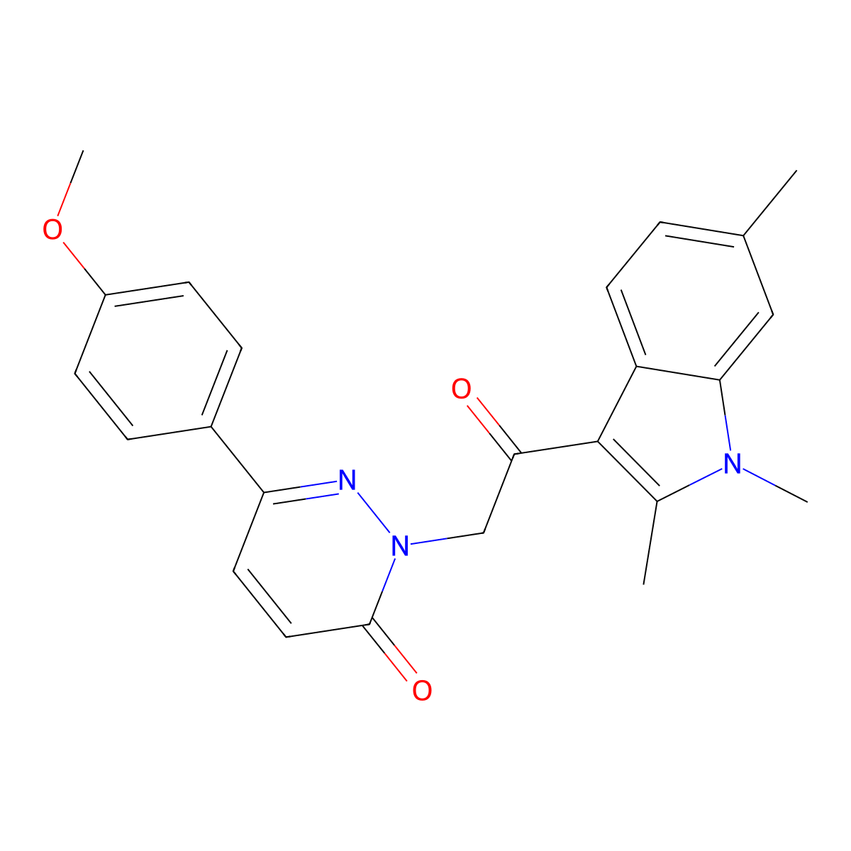 6-(4-methoxyphenyl)-2-[2-oxo-2-(1,2,6-trimethyl-1H-indol-3-yl)ethyl]pyridazin-3(2H)-one molecular structure, CAS 1219569-50-2