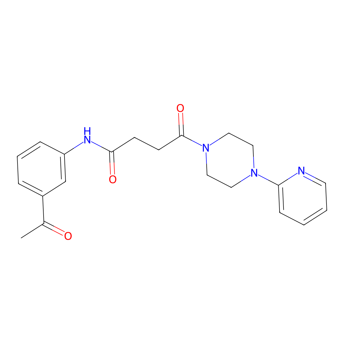 N-(3-acetylphenyl)-4-oxo-4-[4-(2-pyridyl)piperazino]butanamide molecular structure, CAS 1219569-61-5