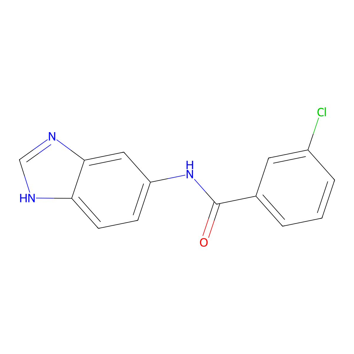 N-(1H-benzimidazol-5-yl)-3-chlorobenzamide molecular structure, CAS 1219569-62-6