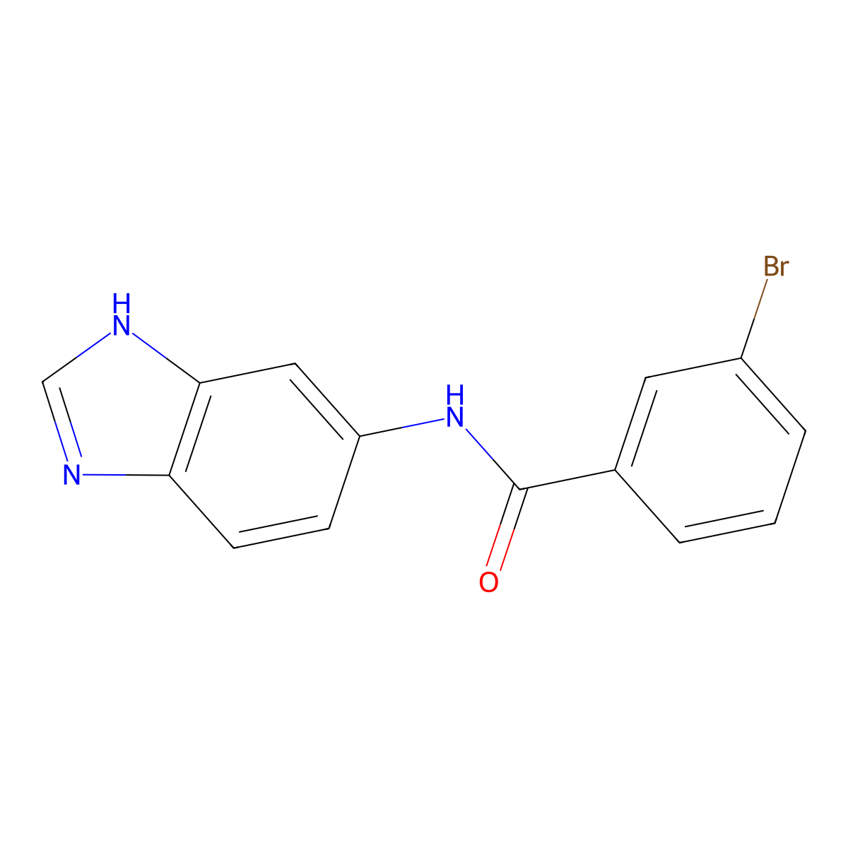 N-(1H-benzimidazol-5-yl)-3-bromobenzamide molecular structure, CAS 1219569-90-0