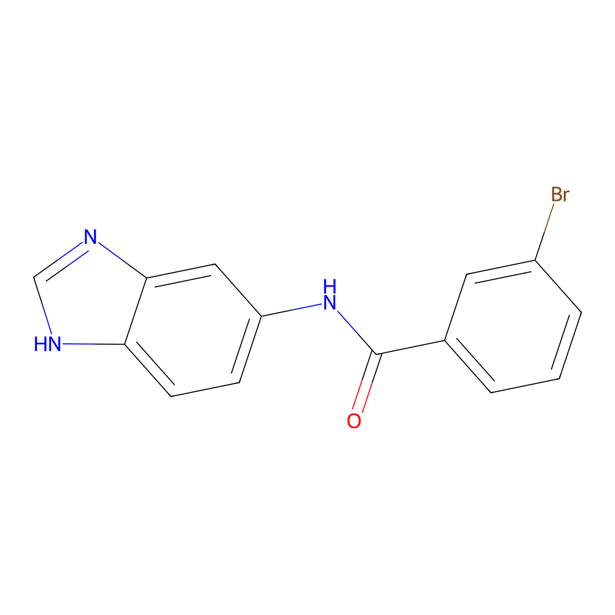 N-(1H-benzimidazol-5-yl)-3-bromobenzamide molecular structure, CAS 1219569-90-0