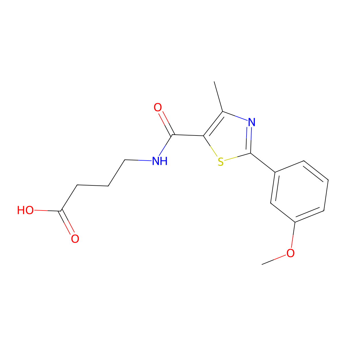 4-({[2-(3-Methoxyphenyl)-4-methyl-1,3-thiazol-5-yl]carbonyl}amino)butanoic acid molecular structure, CAS 1219569-94-4