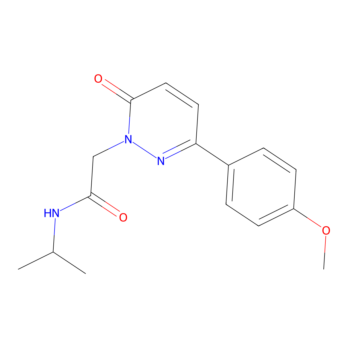 N~1~-isopropyl-2-[3-(4-methoxyphenyl)-6-oxo-1(6H)-pyridazinyl]acetamide molecular structure, CAS 1219570-01-0
