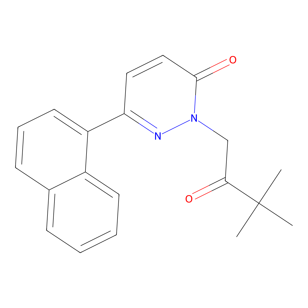 2-(3,3-dimethyl-2-oxobutyl)-6-(naphthalen-1-yl)pyridazin-3(2H)-one molecular structure, CAS 1219570-04-3