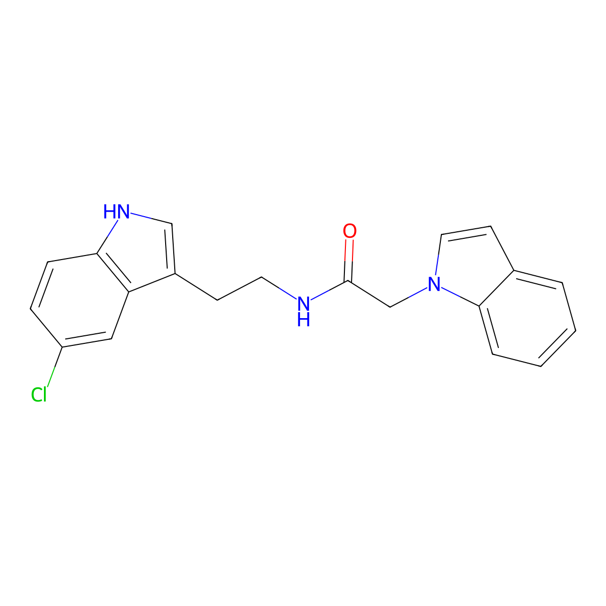 N-[2-(5-chloro-1H-indol-3-yl)ethyl]-2-(1H-indol-1-yl)acetamide molecular structure, CAS 1219570-09-8