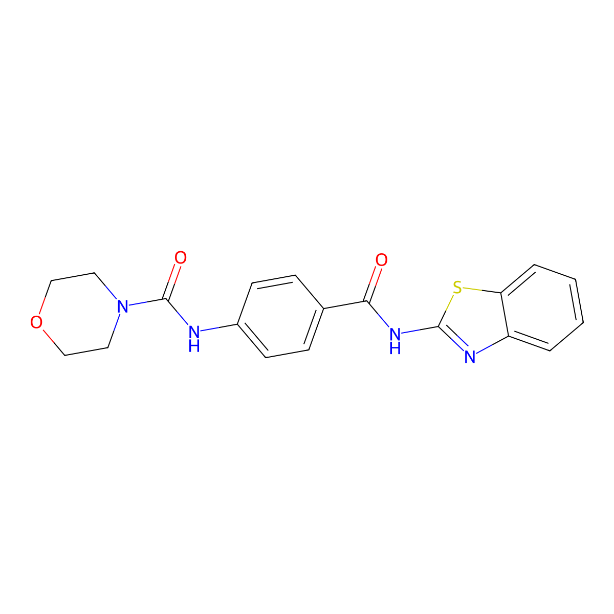 N-{4-[(2E)-1,3-benzothiazol-2(3H)-ylidenecarbamoyl]phenyl}morpholine-4-carboxamide molecular structure, CAS 1219570-17-8