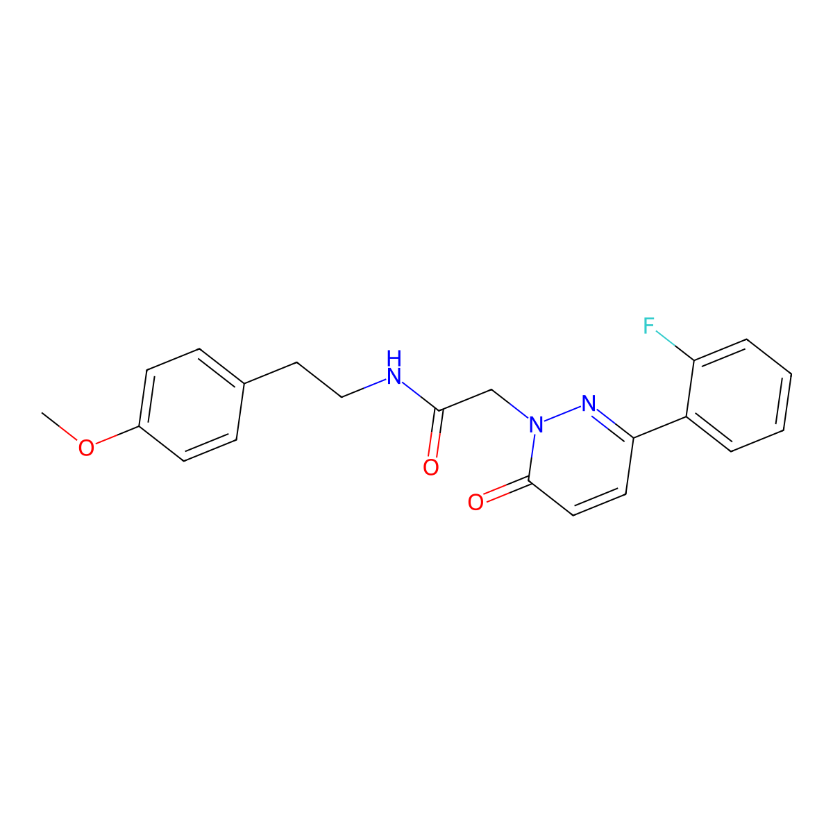 2-[3-(2-fluorophenyl)-6-oxo-1(6H)-pyridazinyl]-N-[2-(4-methoxyphenyl)ethyl]acetamide molecular structure, CAS 1219570-24-7