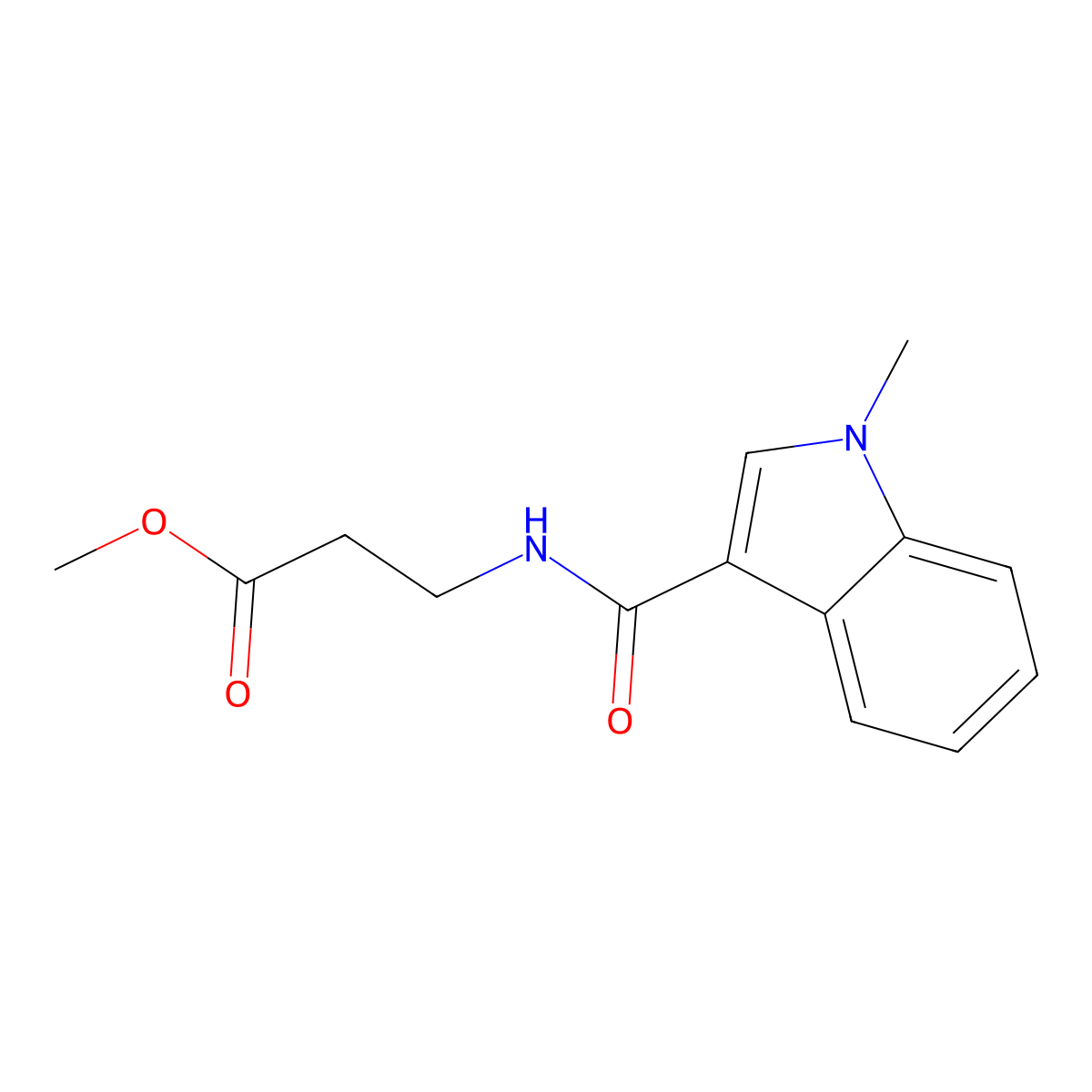 methyl N-[(1-methyl-1H-indol-3-yl)carbonyl]-beta-alaninate molecular structure, CAS 1219570-31-6