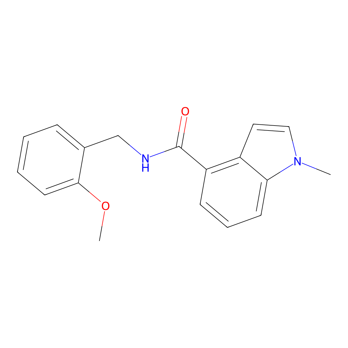 N-(2-methoxybenzyl)-1-methyl-1H-indole-4-carboxamide molecular structure, CAS 1219570-32-7