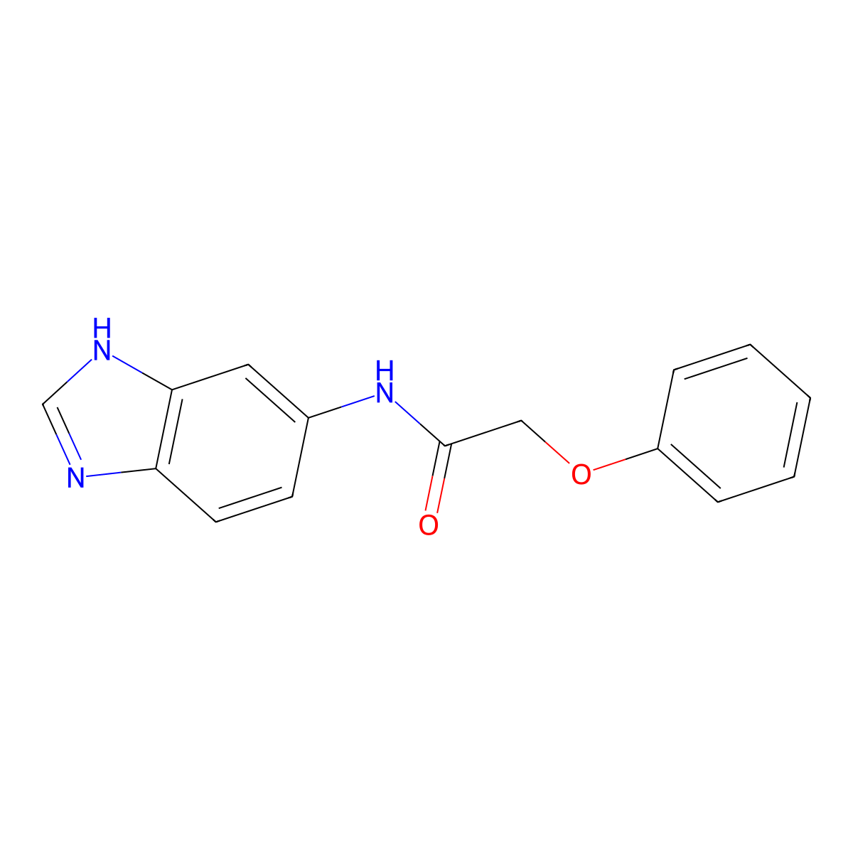 N-(1H-benzimidazol-5-yl)-2-phenoxyacetamide molecular structure, CAS 1219570-59-8