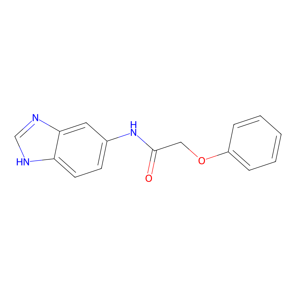 N-(1H-benzimidazol-5-yl)-2-phenoxyacetamide molecular structure, CAS 1219570-59-8
