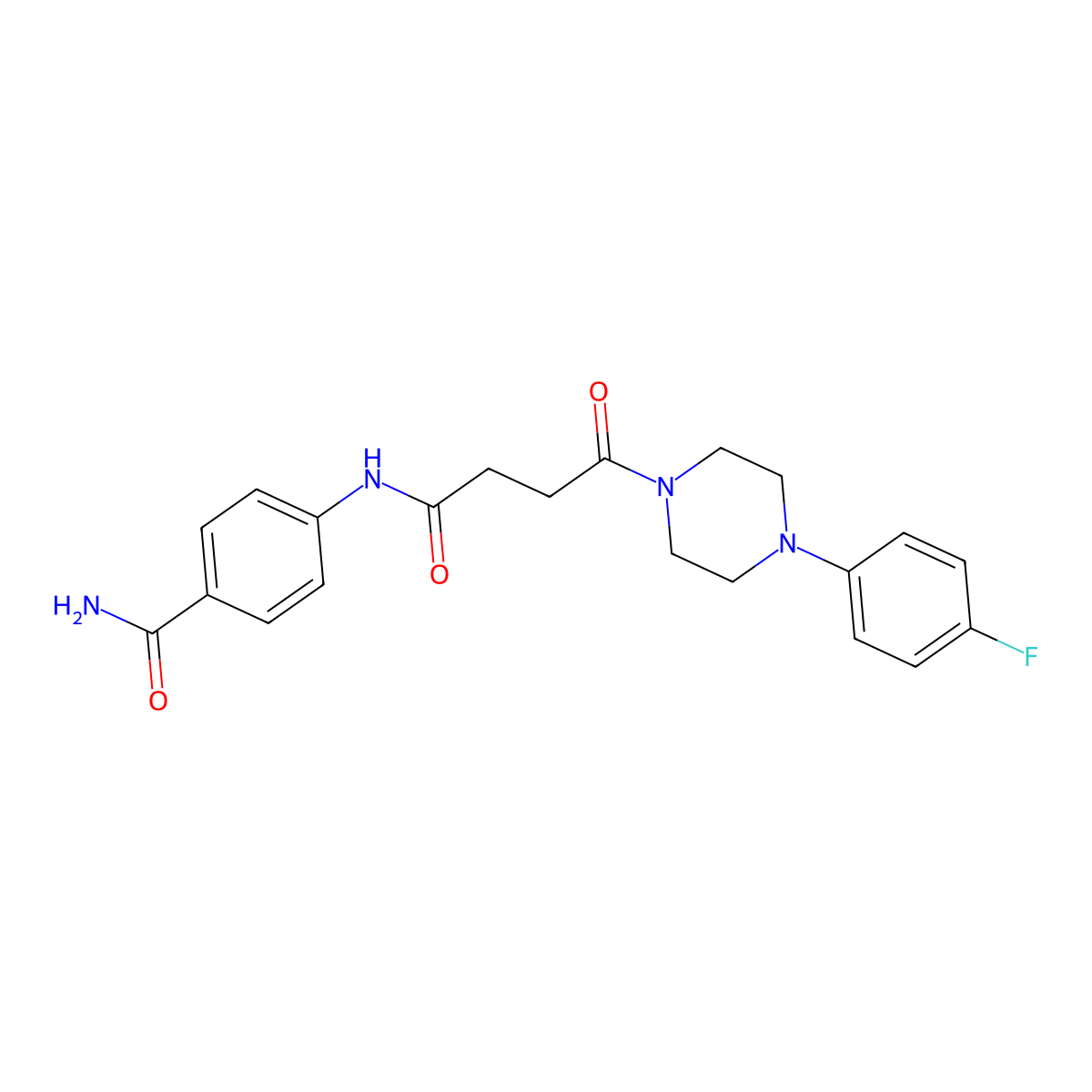 4-({4-[4-(4-Fluorophenyl)piperazino]-4-oxobutanoyl}amino)benzamide molecular structure, CAS 1219571-00-2