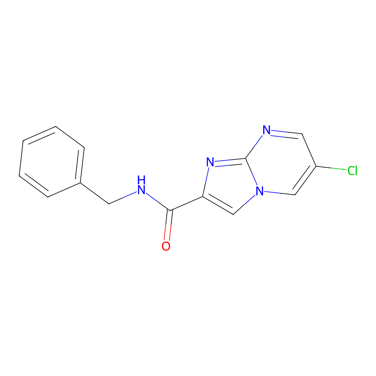 N-benzyl-6-chloroimidazo[1,2-a]pyrimidine-2-carboxamide molecular structure, CAS 1219571-76-2