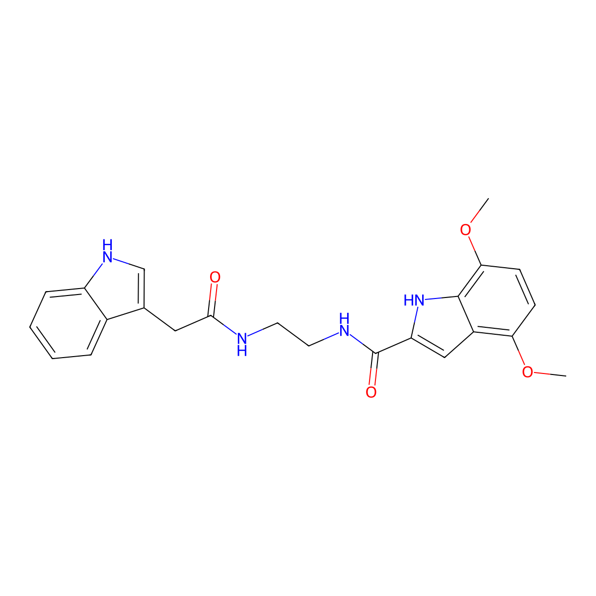 N-{2-[(1H-indol-3-ylacetyl)amino]ethyl}-4,7-dimethoxy-1H-indole-2-carboxamide molecular structure, CAS 1219572-01-6