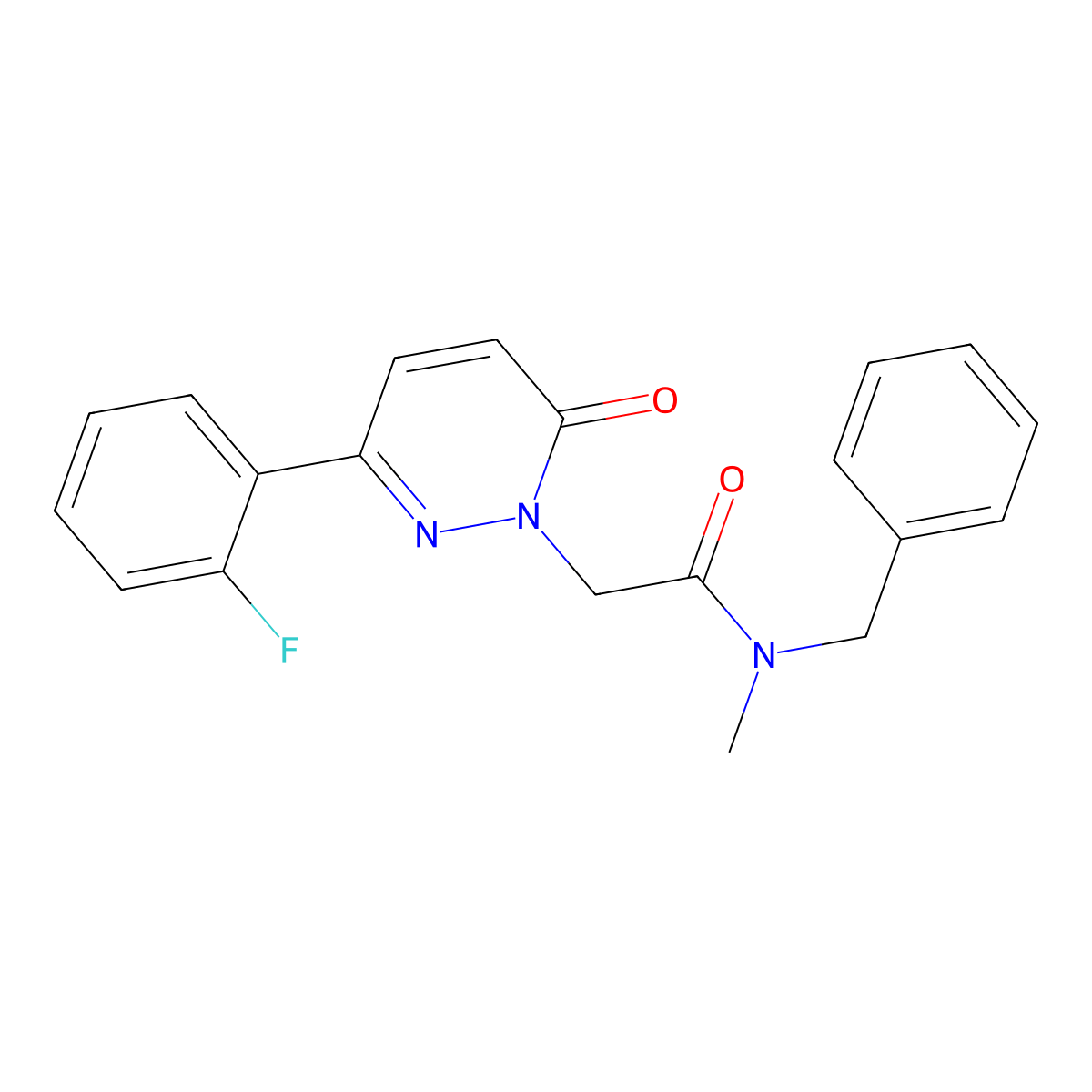 N-benzyl-2-[3-(2-fluorophenyl)-6-oxo-1(6H)-pyridazinyl]-N-methylacetamide molecular structure, CAS 1219572-10-7