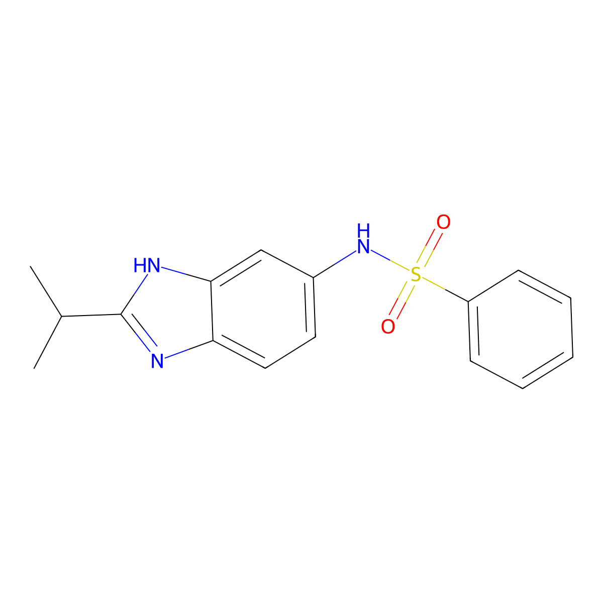 N-[2-(propan-2-yl)-1H-benzimidazol-6-yl]benzenesulfonamide molecular structure, CAS 1219572-43-6