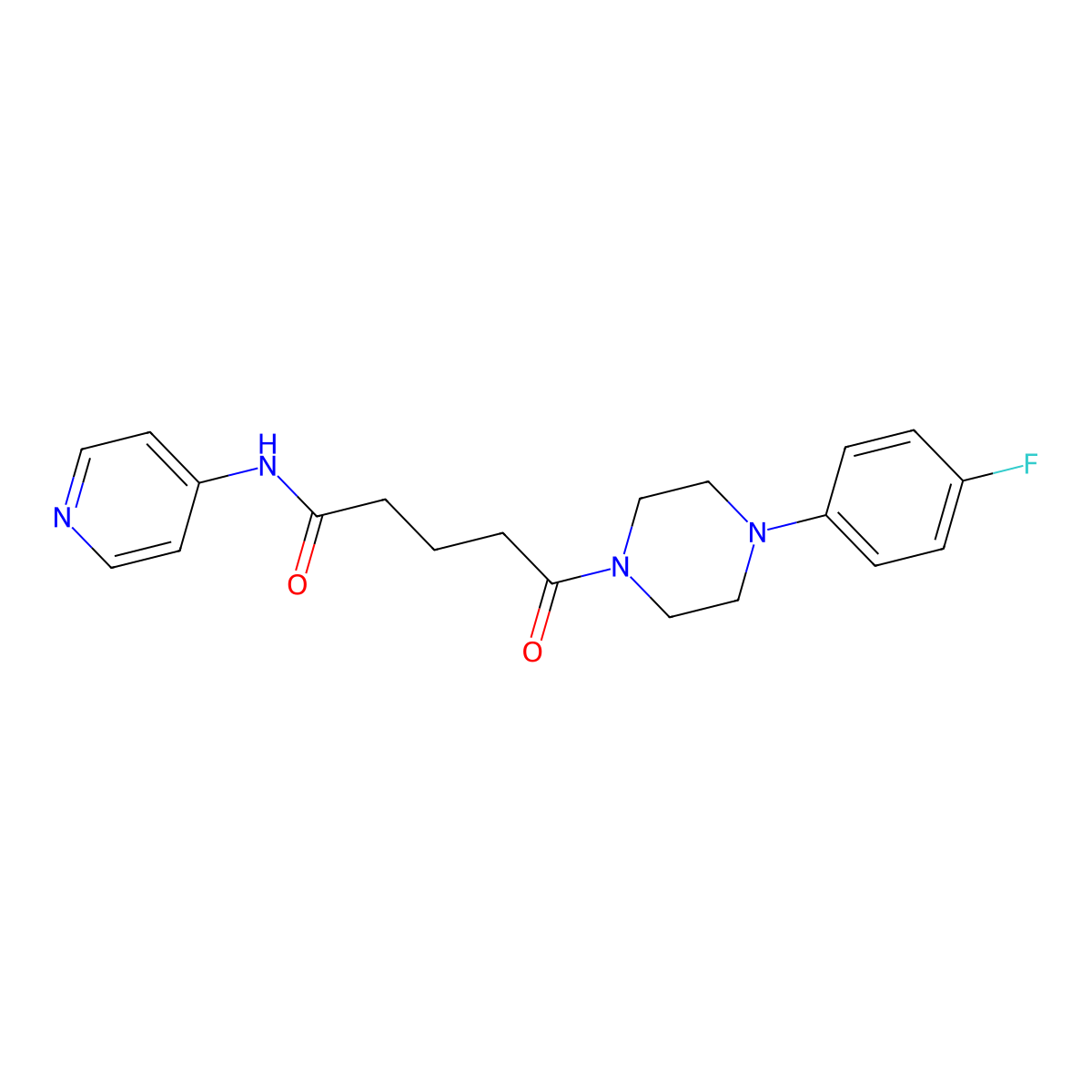 5-[4-(4-fluorophenyl)piperazin-1-yl]-5-oxo-N-(pyridin-4-yl)pentanamide molecular structure, CAS 1219572-57-2