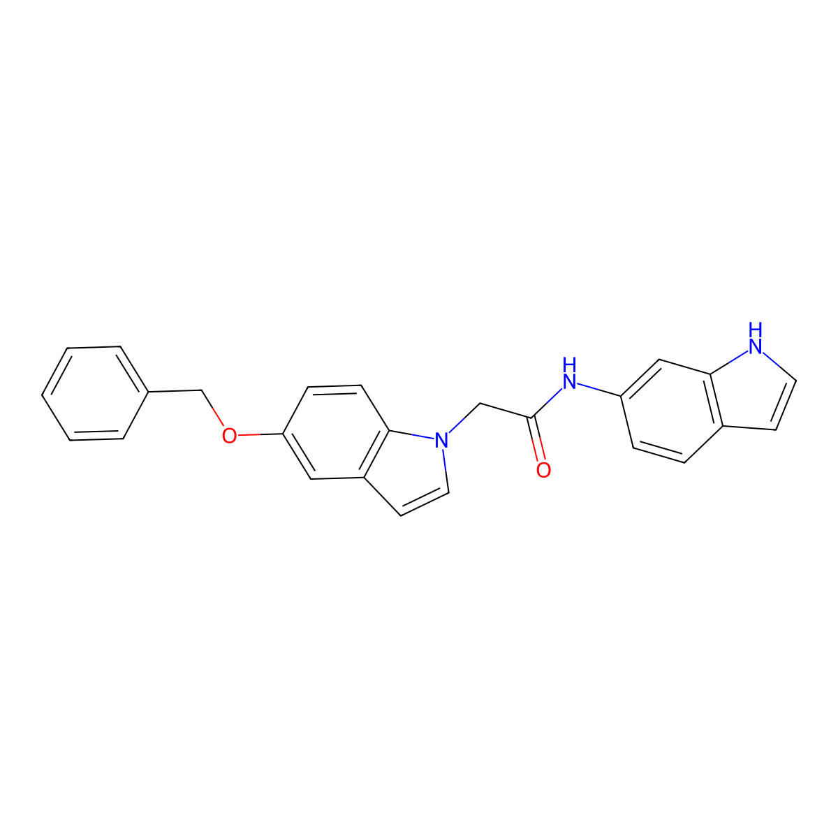 2-[5-(benzyloxy)-1H-indol-1-yl]-N-(1H-indol-6-yl)acetamide molecular structure, CAS 1219573-25-7