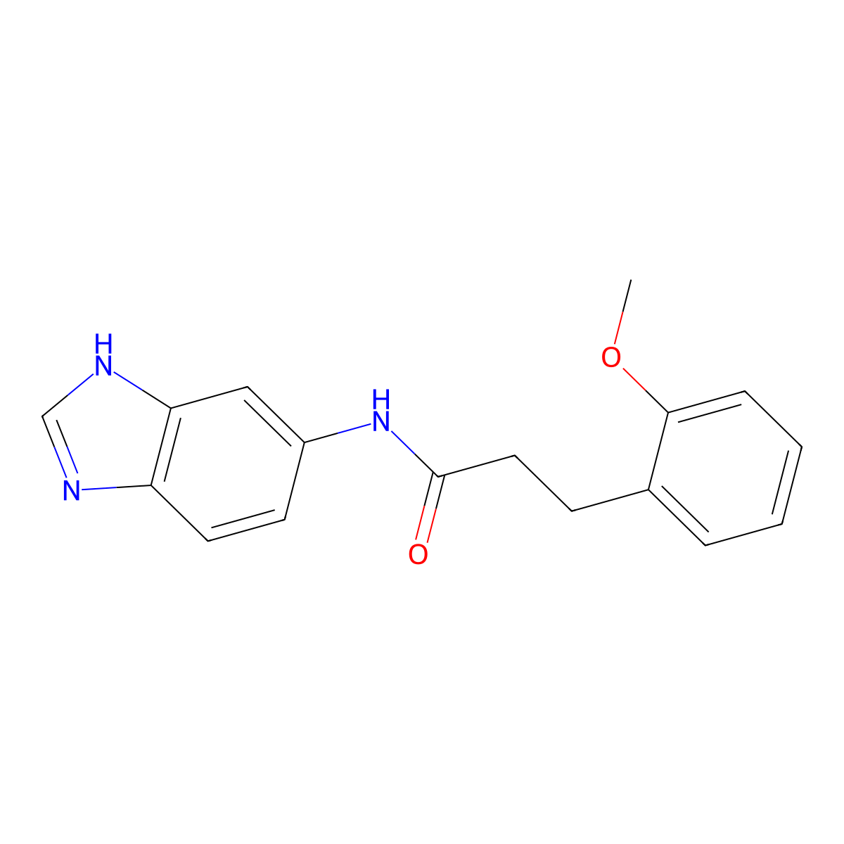 N-(1H-benzimidazol-5-yl)-3-(2-methoxyphenyl)propanamide molecular structure, CAS 1219573-97-3