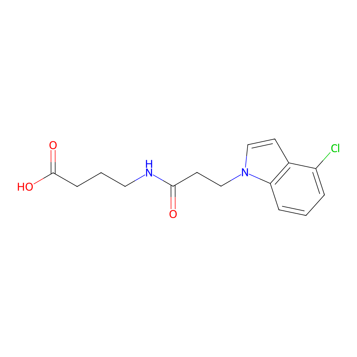 4-{[3-(4-chloro-1H-indol-1-yl)propanoyl]amino}butanoic acid molecular structure, CAS 1219574-05-6