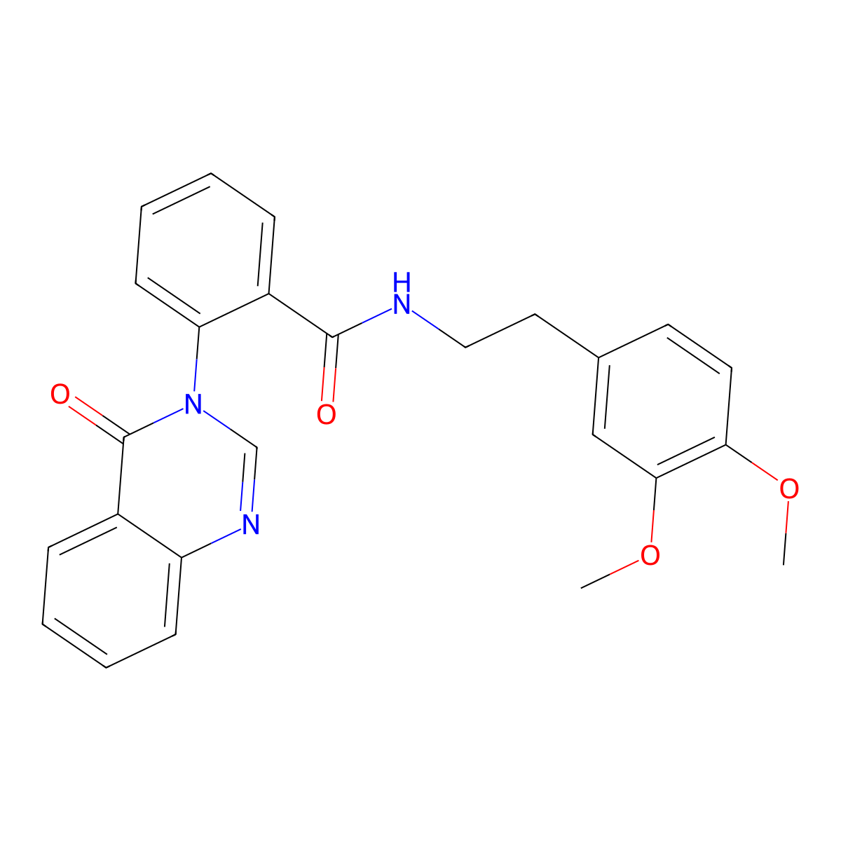 N-(3,4-dimethoxyphenethyl)-2-[4-oxo-3(4H)-quinazolinyl]benzamide molecular structure, CAS 1219574-11-4