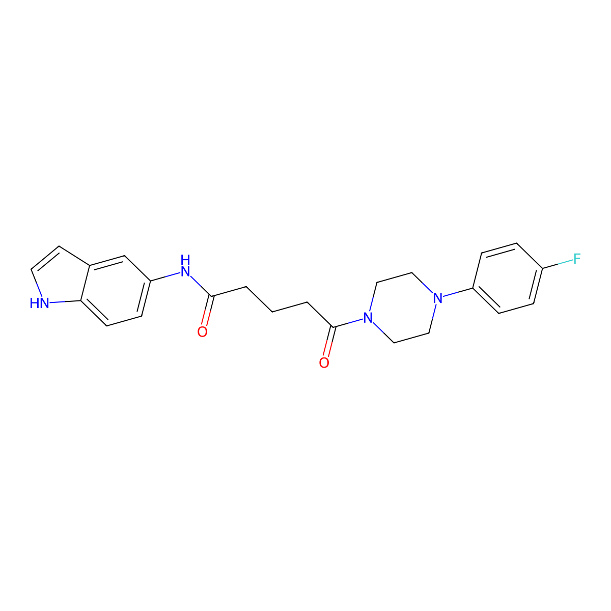 5-[4-(4-fluorophenyl)piperazino]-N-(1H-indol-5-yl)-5-oxopentanamide molecular structure, CAS 1219574-36-3