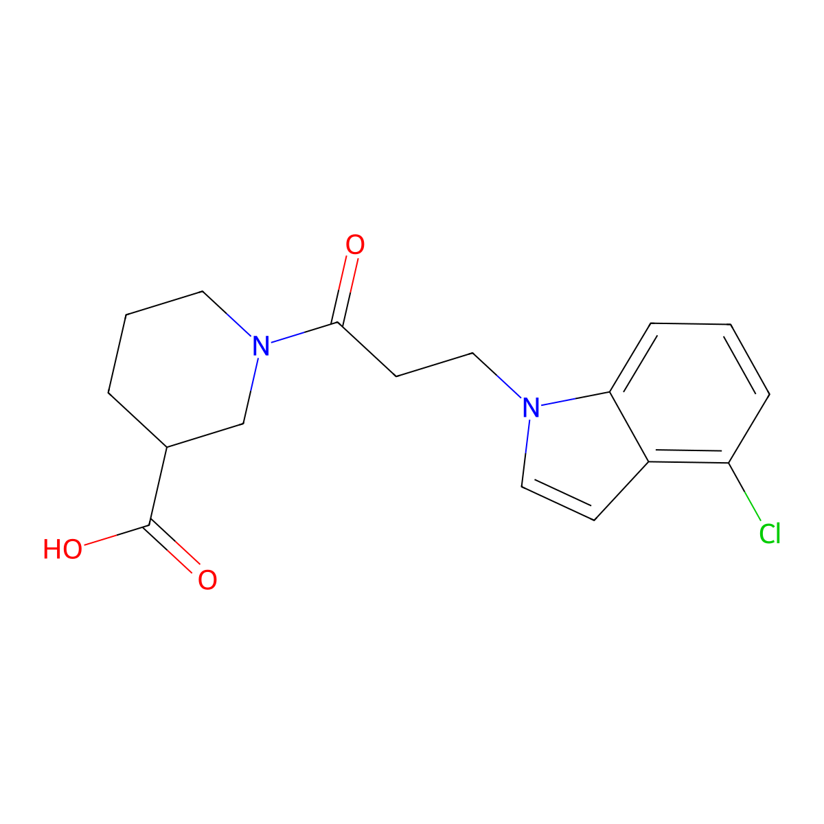 1-[3-(4-chloro-1H-indol-1-yl)propanoyl]piperidine-3-carboxylic acid molecular structure, CAS 1219574-55-6