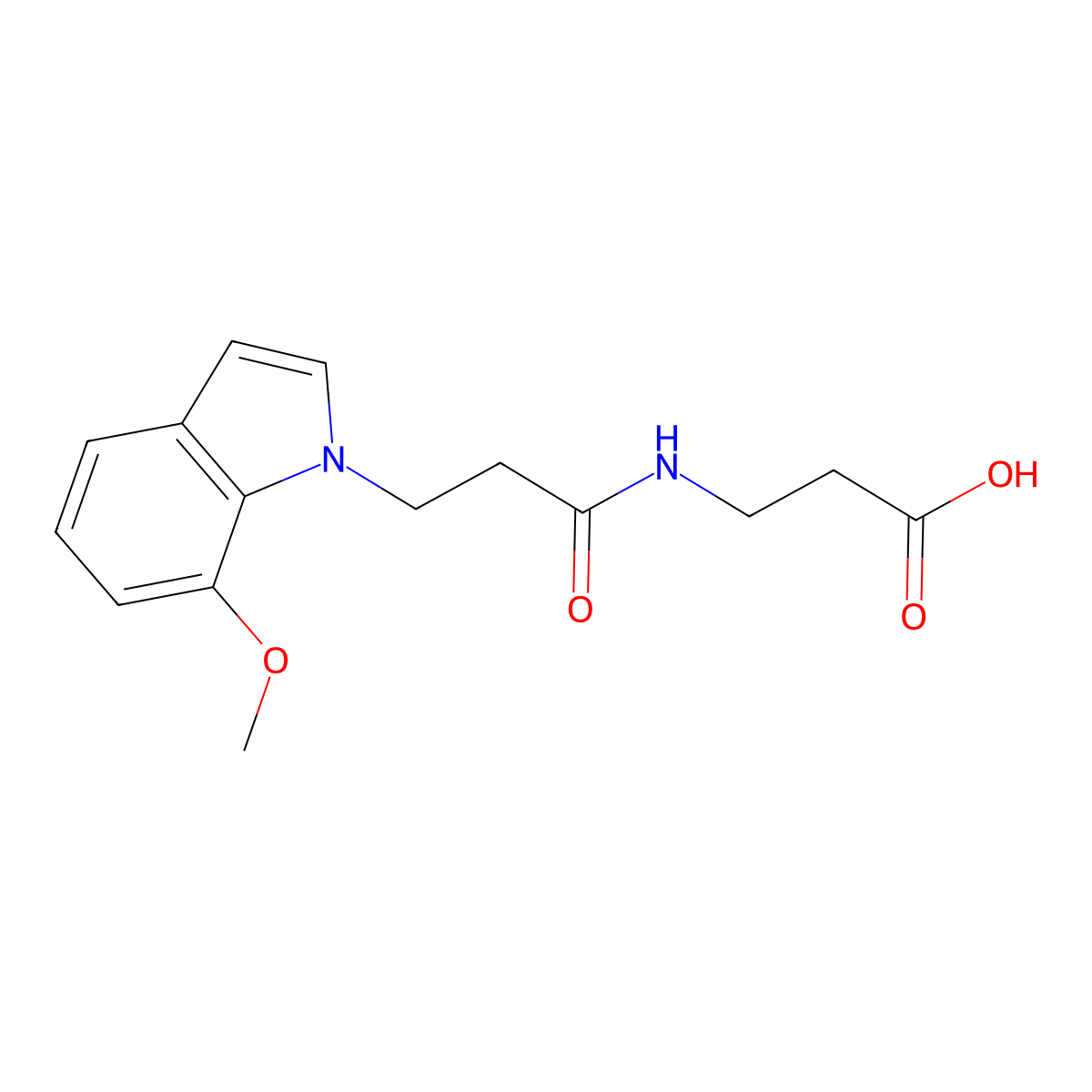 N-[3-(7-methoxy-1H-indol-1-yl)propanoyl]-beta-alanine molecular structure, CAS 1219574-81-8