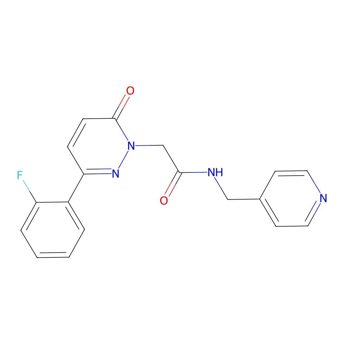 2-[3-(2-fluorophenyl)-6-oxo-1(6H)-pyridazinyl]-N-(4-pyridinylmethyl)acetamide molecular structure, CAS 1219574-97-6