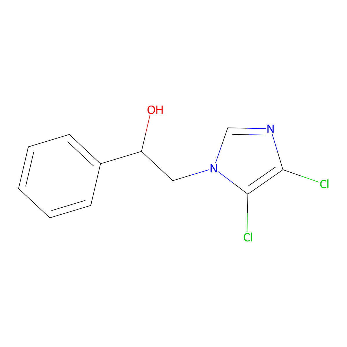 2-(4,5-dichloro-1H-imidazol-1-yl)-1-phenylethanol molecular structure, CAS 1219575-35-5