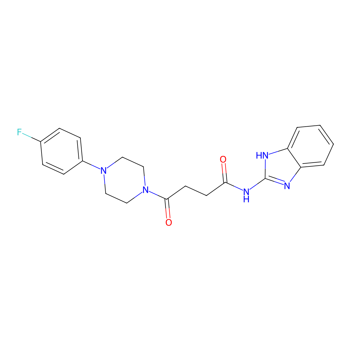 N-(1,3-dihydro-2H-benzimidazol-2-ylidene)-4-[4-(4-fluorophenyl)piperazin-1-yl]-4-oxobutanamide molecular structure, CAS 1219576-00-7