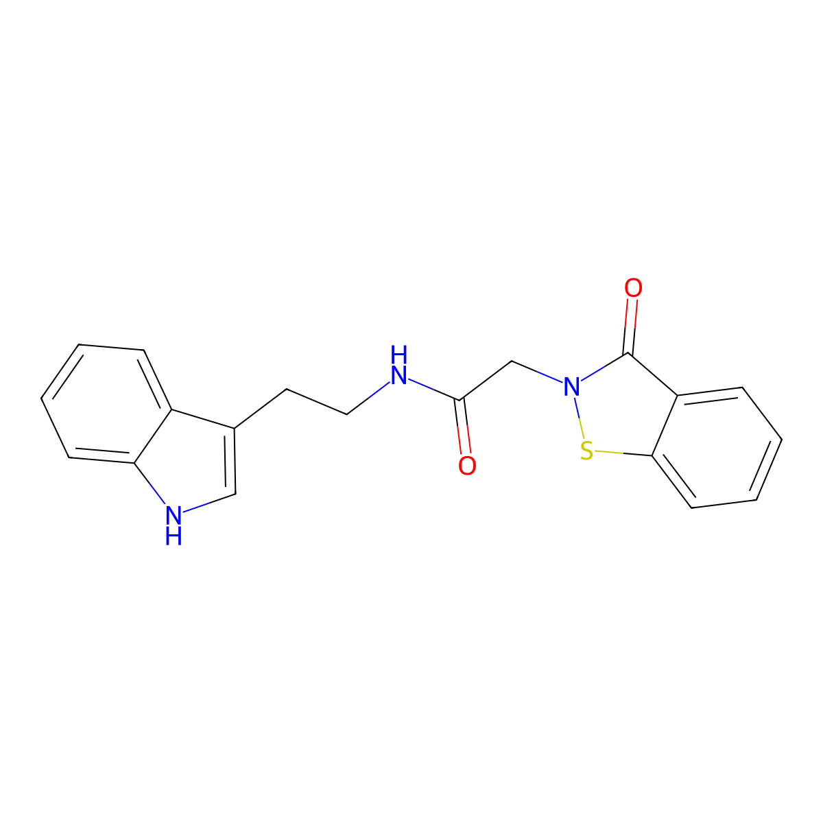 N-[2-(1H-indol-3-yl)ethyl]-2-(3-oxo-1,2-benzothiazol-2(3H)-yl)acetamide molecular structure, CAS 1219576-21-2