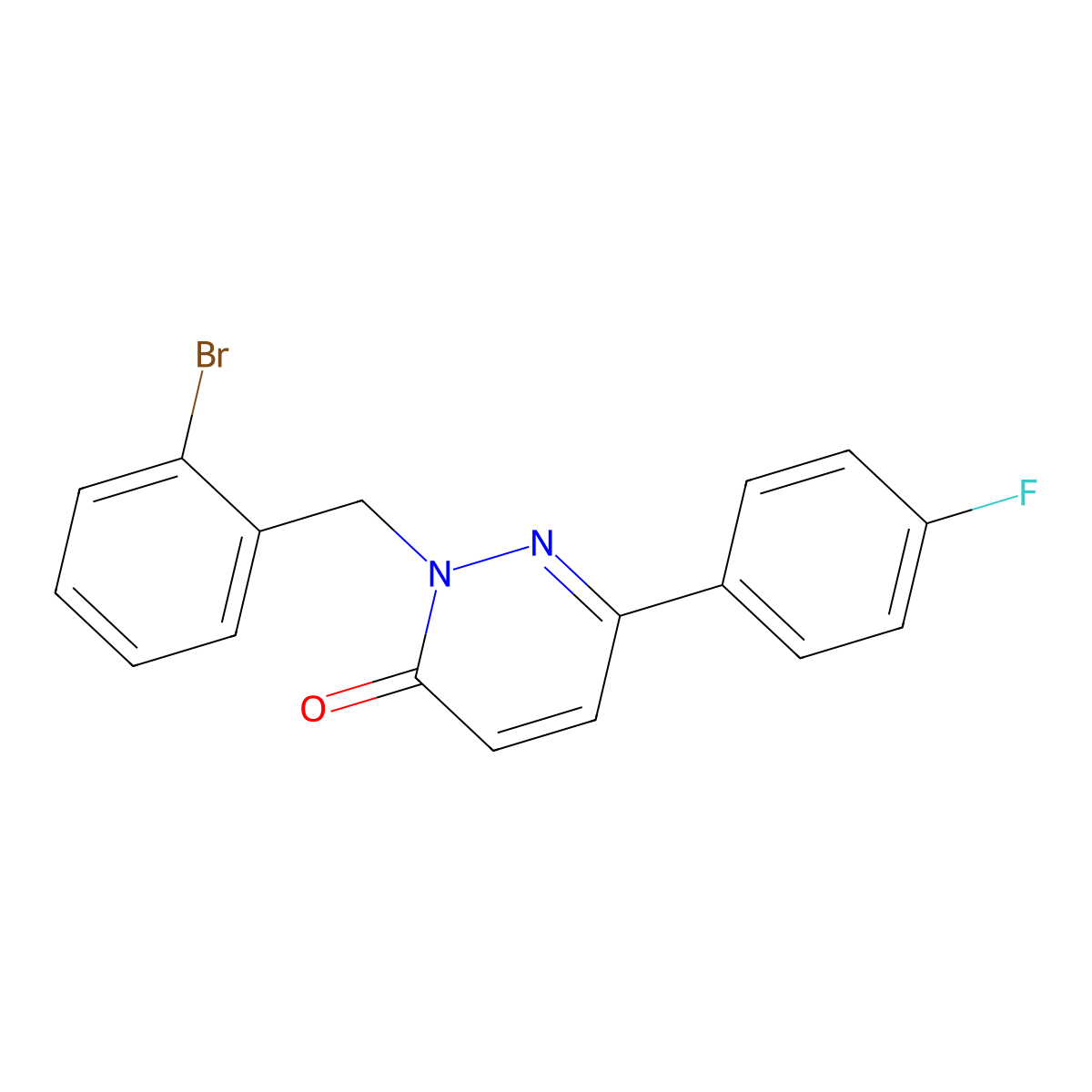 2-(2-bromobenzyl)-6-(4-fluorophenyl)pyridazin-3(2H)-one molecular structure, CAS 1219576-51-8