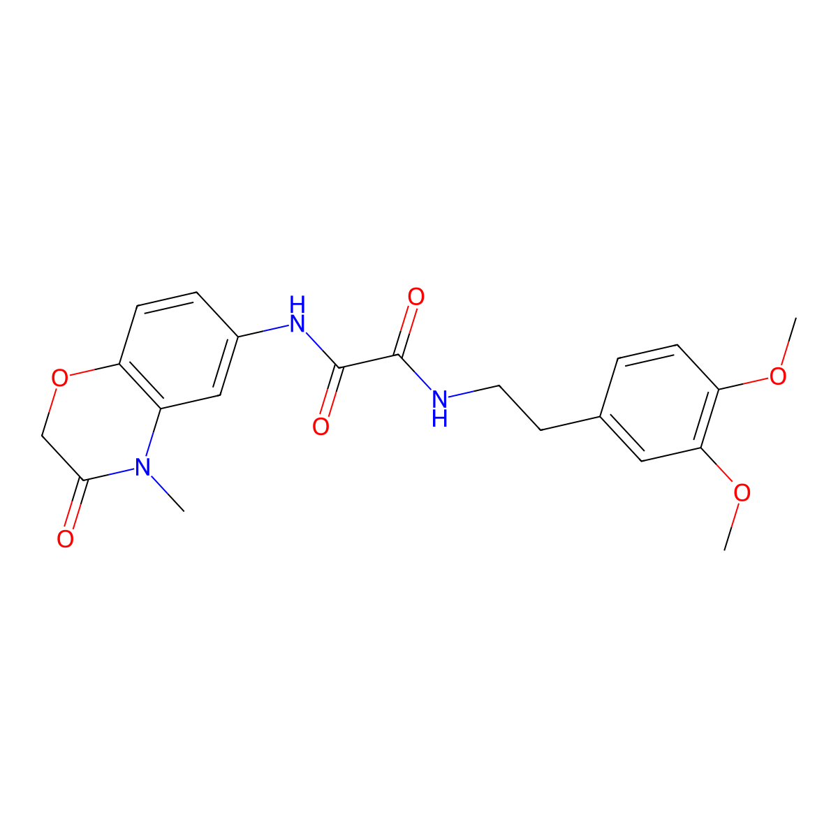 N-[2-(3,4-dimethoxyphenyl)ethyl]-N'-(4-methyl-3-oxo-3,4-dihydro-2H-1,4-benzoxazin-6-yl)ethanediamide molecular structure, CAS 1219576-69-8
