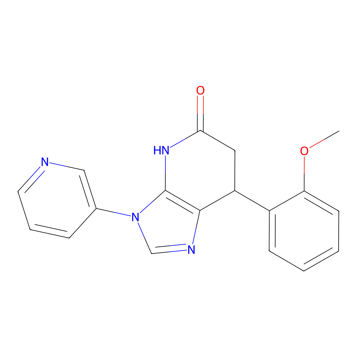 7-(2-methoxyphenyl)-3-(pyridin-3-yl)-6,7-dihydro-3H-imidazo[4,5-b]pyridin-5-ol molecular structure, CAS 1219576-79-0