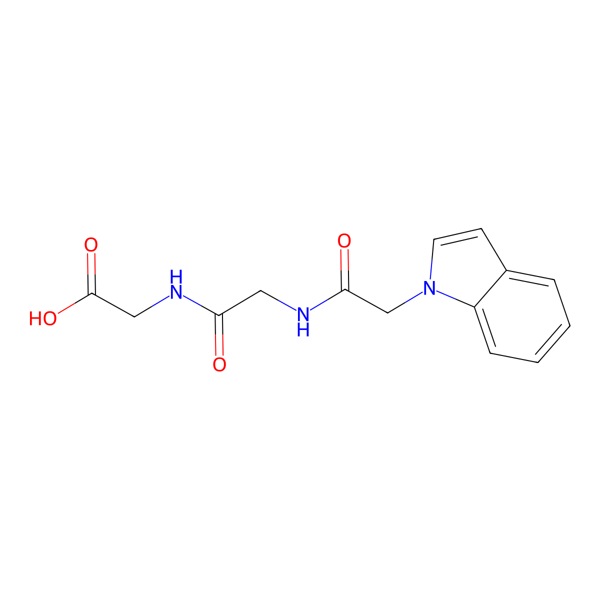 N-(1H-indol-1-ylacetyl)glycylglycine molecular structure, CAS 1219576-86-9