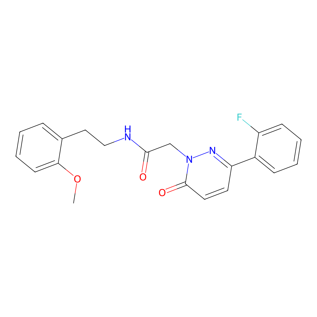 2-[3-(2-fluorophenyl)-6-oxo-1(6H)-pyridazinyl]-N-[2-(2-methoxyphenyl)ethyl]acetamide molecular structure, CAS 1219577-14-6