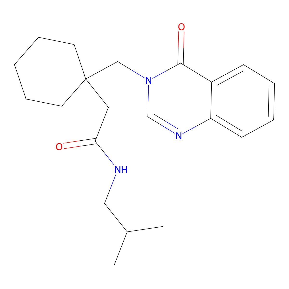 N-isobutyl-2-(1-{[4-oxo-3(4H)-quinazolinyl]methyl}cyclohexyl)acetamide molecular structure, CAS 1219577-15-7