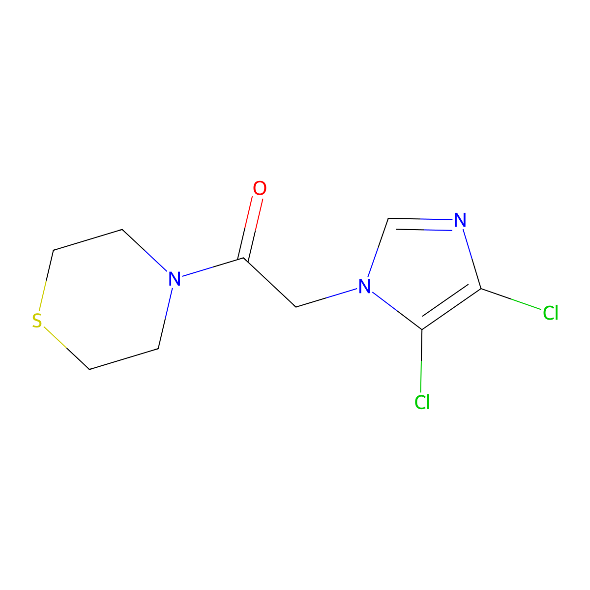 2-(4,5-dichloro-1H-imidazol-1-yl)-1-thiomorpholinoethanone molecular structure, CAS 1219577-27-1