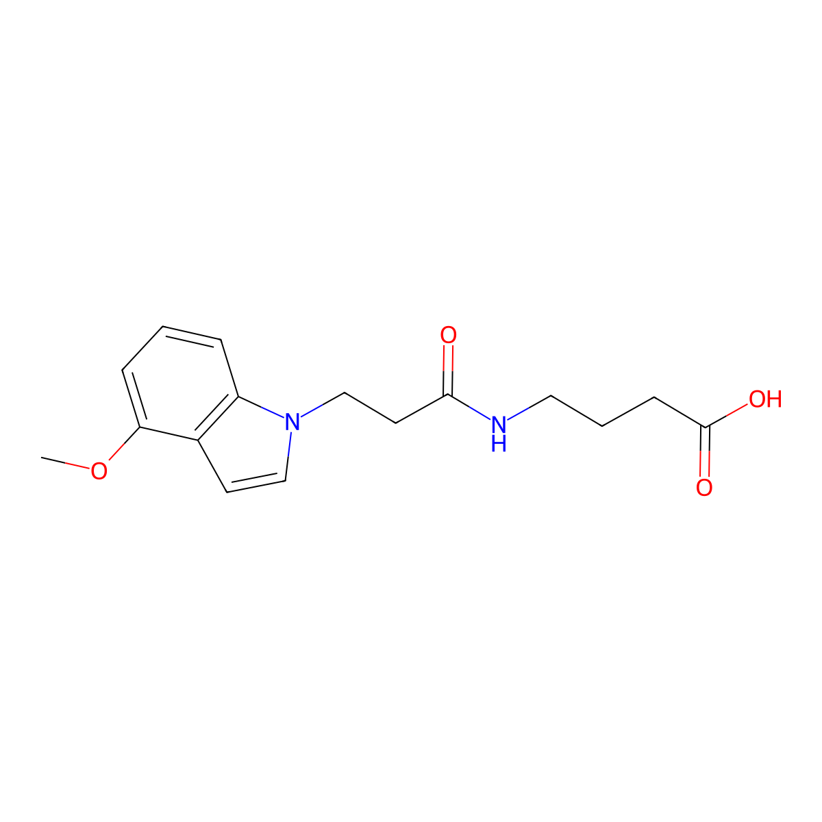 4-{[3-(4-methoxy-1H-indol-1-yl)propanoyl]amino}butanoic acid molecular structure, CAS 1219577-40-8