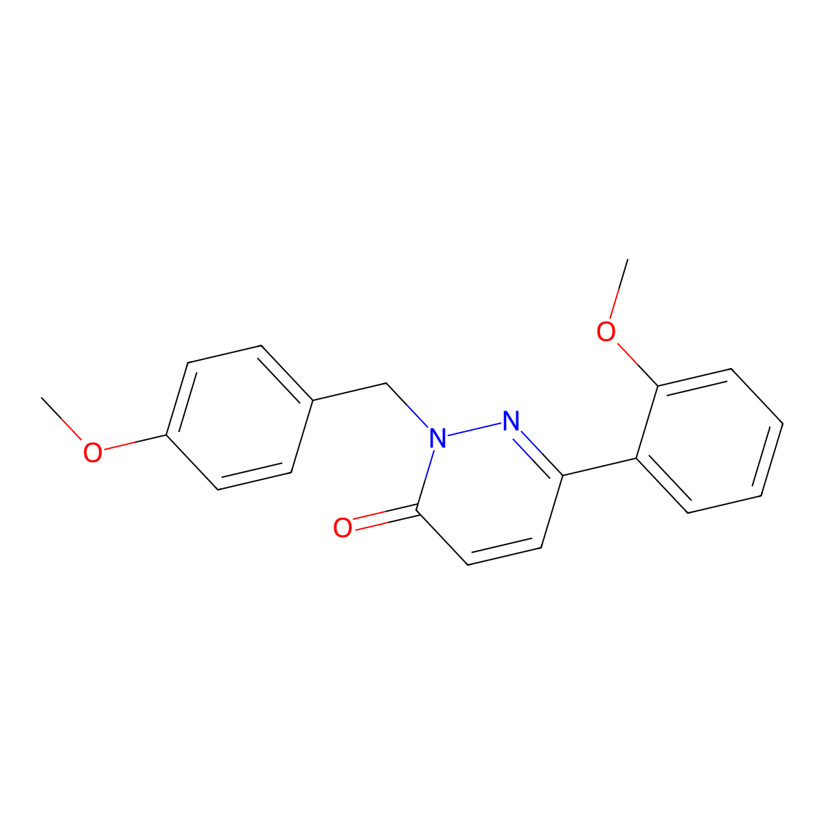 2-(4-methoxybenzyl)-6-(2-methoxyphenyl)pyridazin-3(2H)-one molecular structure, CAS 1219577-43-1