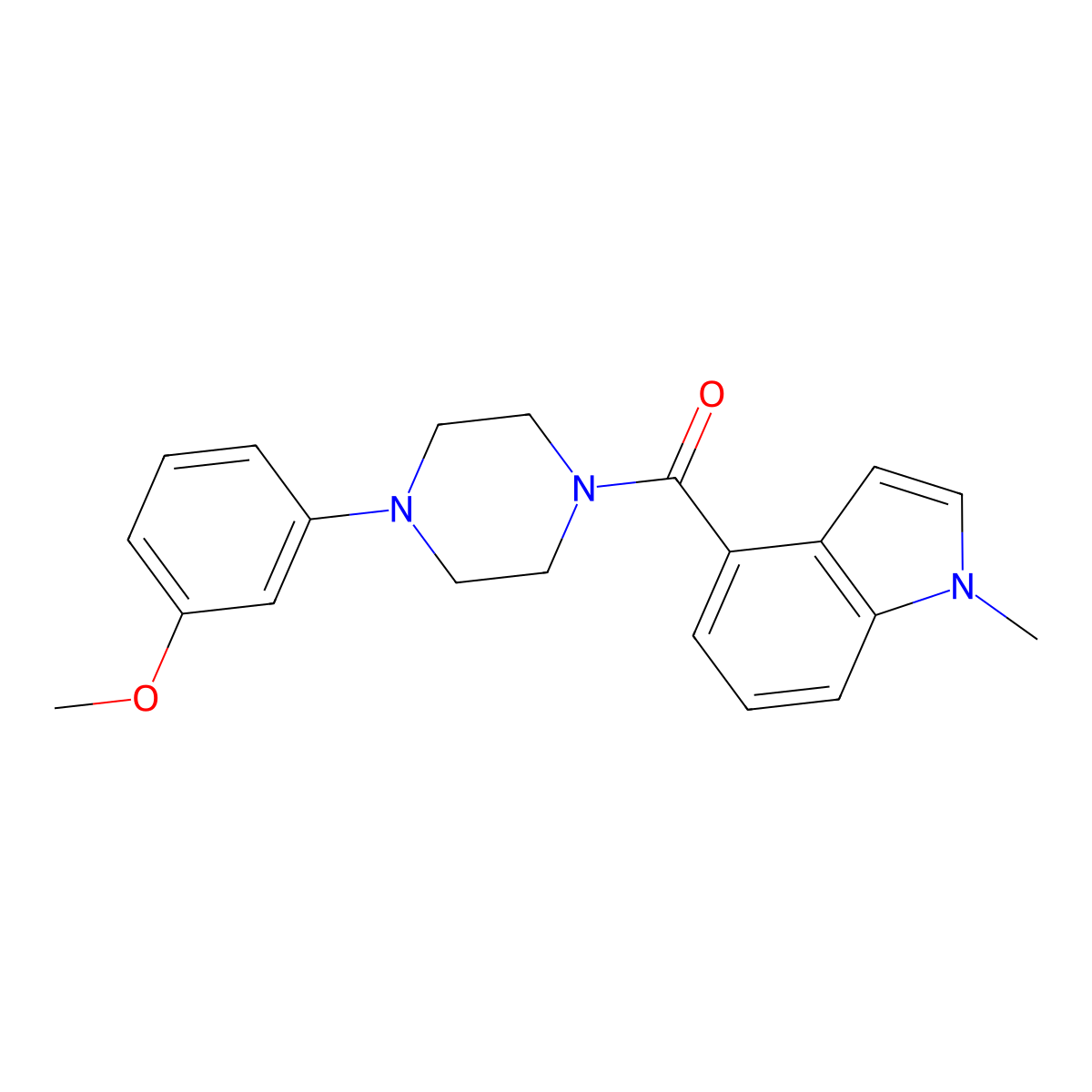 [4-(3-methoxyphenyl)piperazin-1-yl](1-methyl-1H-indol-4-yl)methanone molecular structure, CAS 1219577-45-3