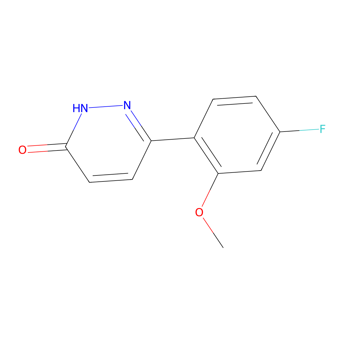 6-(4-fluoro-2-methoxyphenyl)pyridazin-3(2H)-one molecular structure, CAS 1219577-78-2