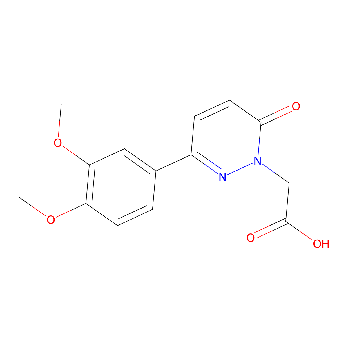 [3-(3,4-dimethoxyphenyl)-6-oxopyridazin-1(6H)-yl]acetic acid molecular structure, CAS 1219578-35-4