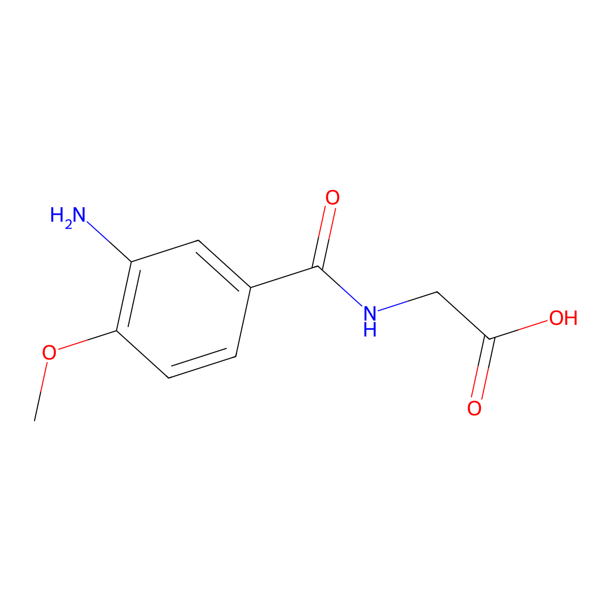 2-(3-Amino-4-methoxybenzamido)acetic acid molecular structure, CAS 1219578-52-5